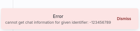 Telegram Chat Error
