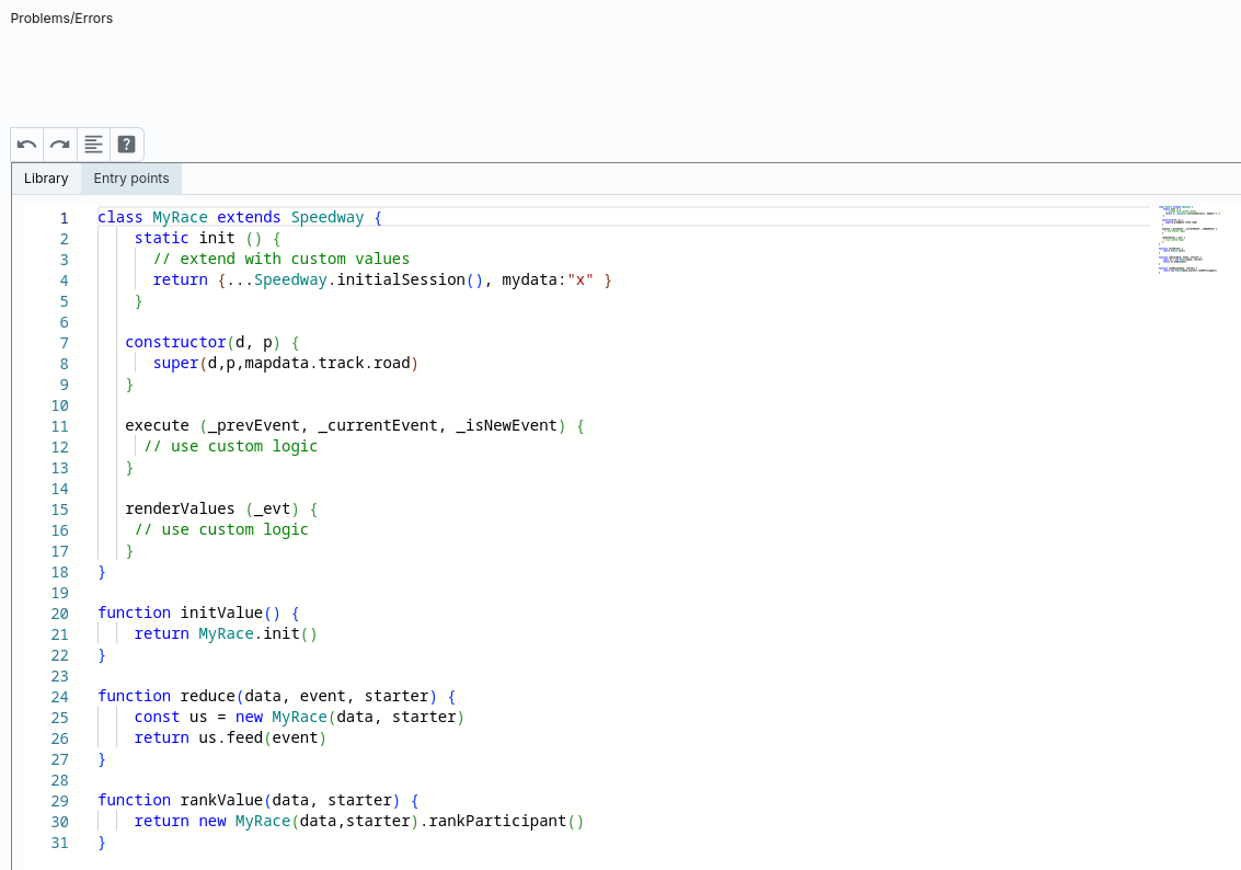 Evaluation code
